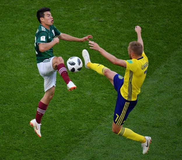 मेक्सिकोविरुद्ध स्विडेनलाई २–० को अग्रता