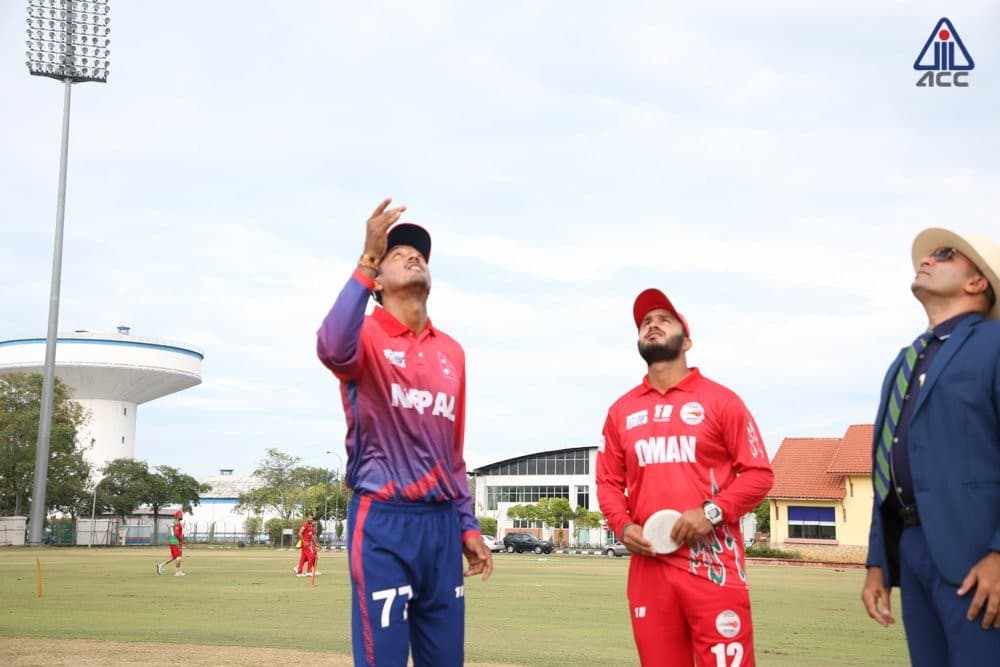 एसिया कप छनोट : ओमानलाई दियो नेपालले २ सय २२ रनको लक्ष्य