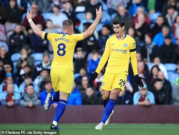 बर्नलीविरुद्ध चेल्सीको सहज जित