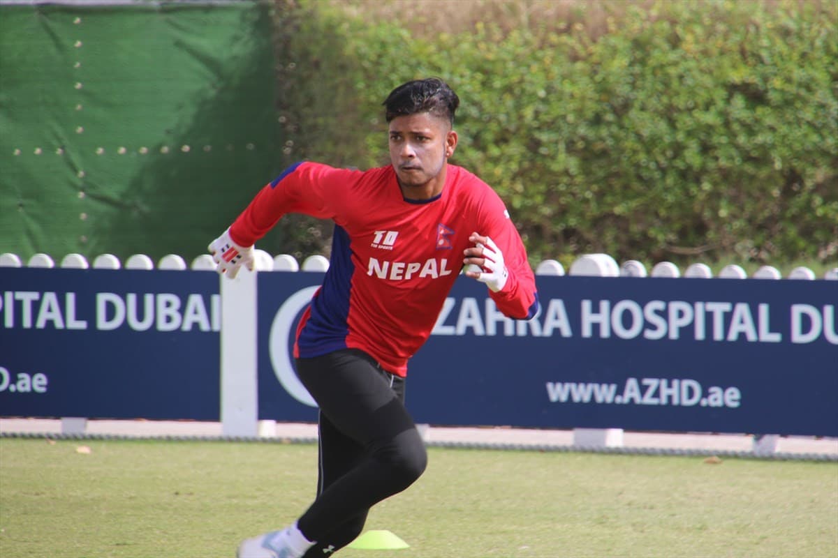 सन्दीपलाई सफलता, युएईको पाँचौ विकेट