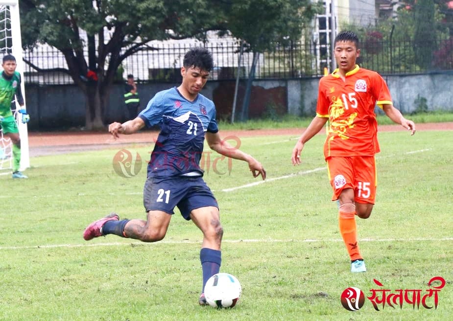 भुटानविरुद्ध नेपाल १-० ले पछाडी