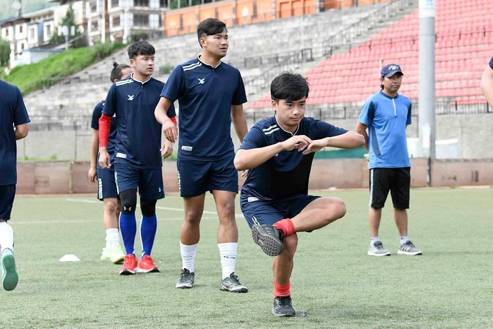 भुटानकाे फुटबल टिमकाे प्रशिक्षण सुरू