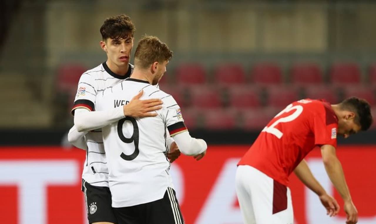 वार्नर र हाभर्ट्जको गोलमा जर्मनीको बराबरी