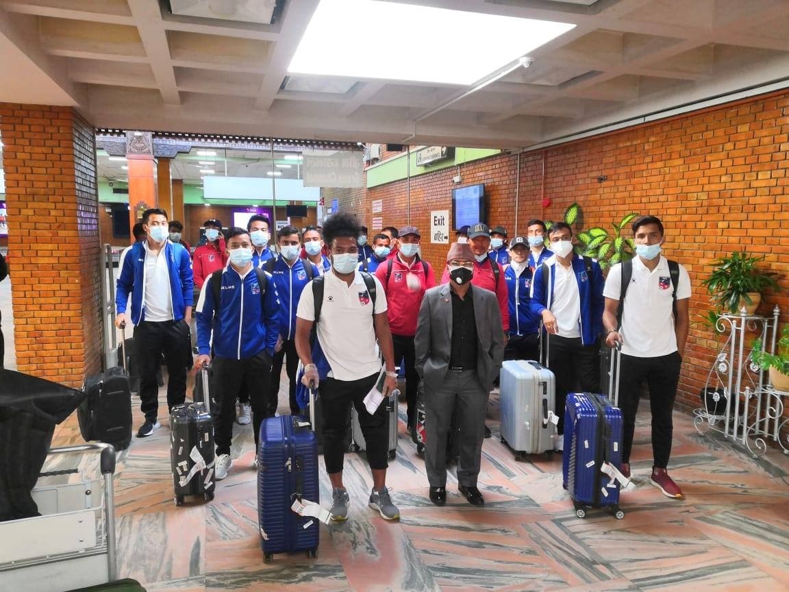 स्वदेश फर्किए राष्ट्रिय फुटबल टिम