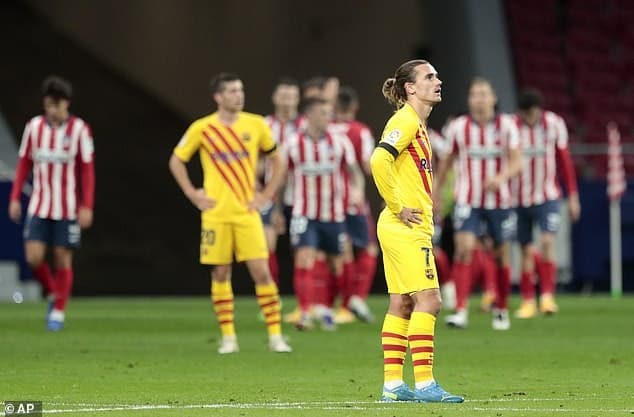 एट्लेटिकोसंग बार्सिलोनाको हार