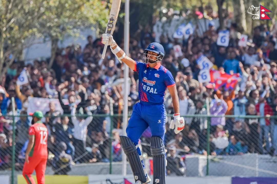 नेपालद्धारा ओमानलाई १८५ रनको लक्ष्य