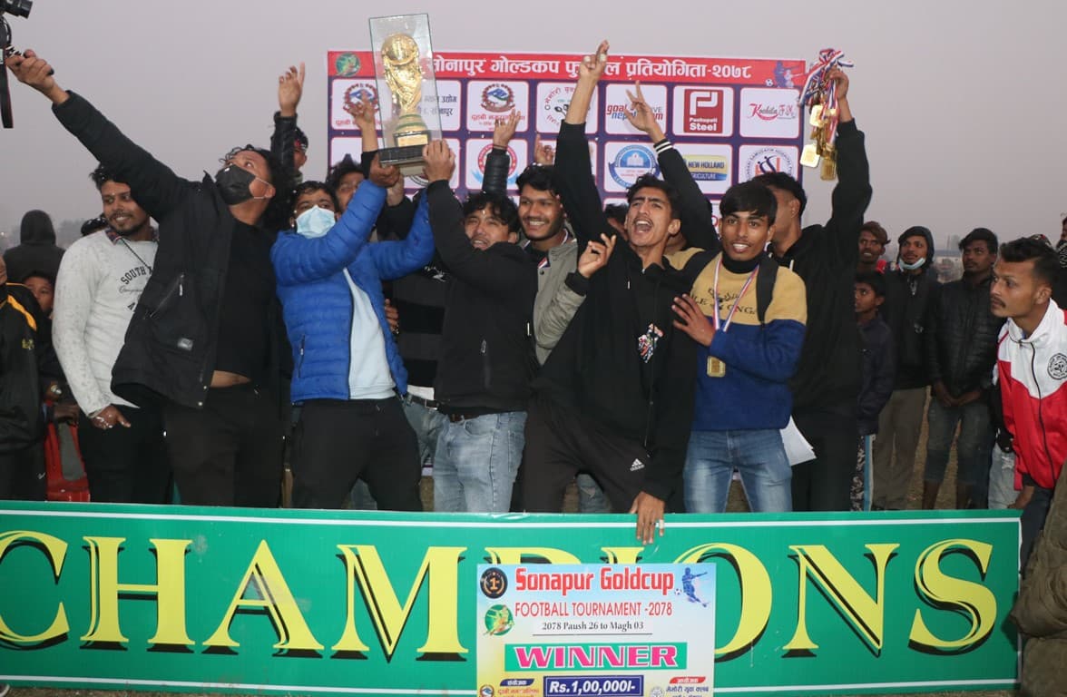 पूर्वाञ्चल युनाईटेडलाई सोनापुर गोल्डकपको उपाधि