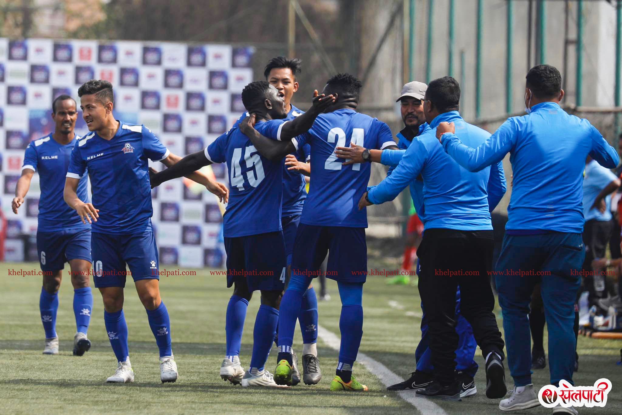 जावलाखेललाई हराउँदै केपी ओली एफसी सेमिफाइनलमा
