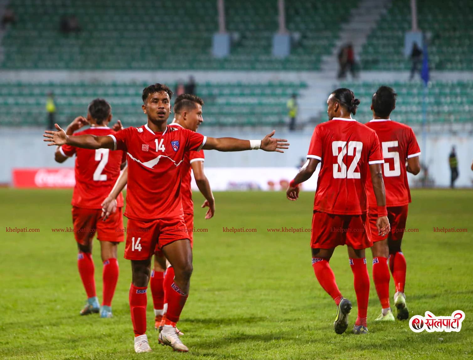 बंगलादेशविरुद्ध पहिलो हाफमा नेपाललाई ३-० को अग्रता   