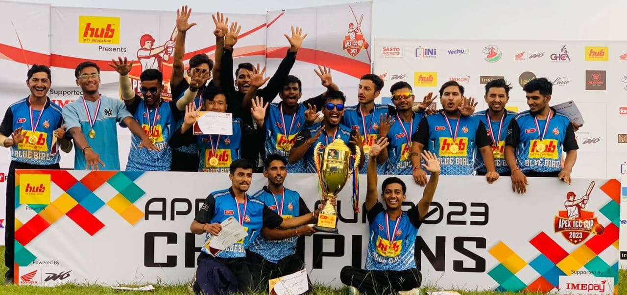 ब्लूबर्डलाई एपेक्स आईसीसी कप क्रिकेटको उपाधि