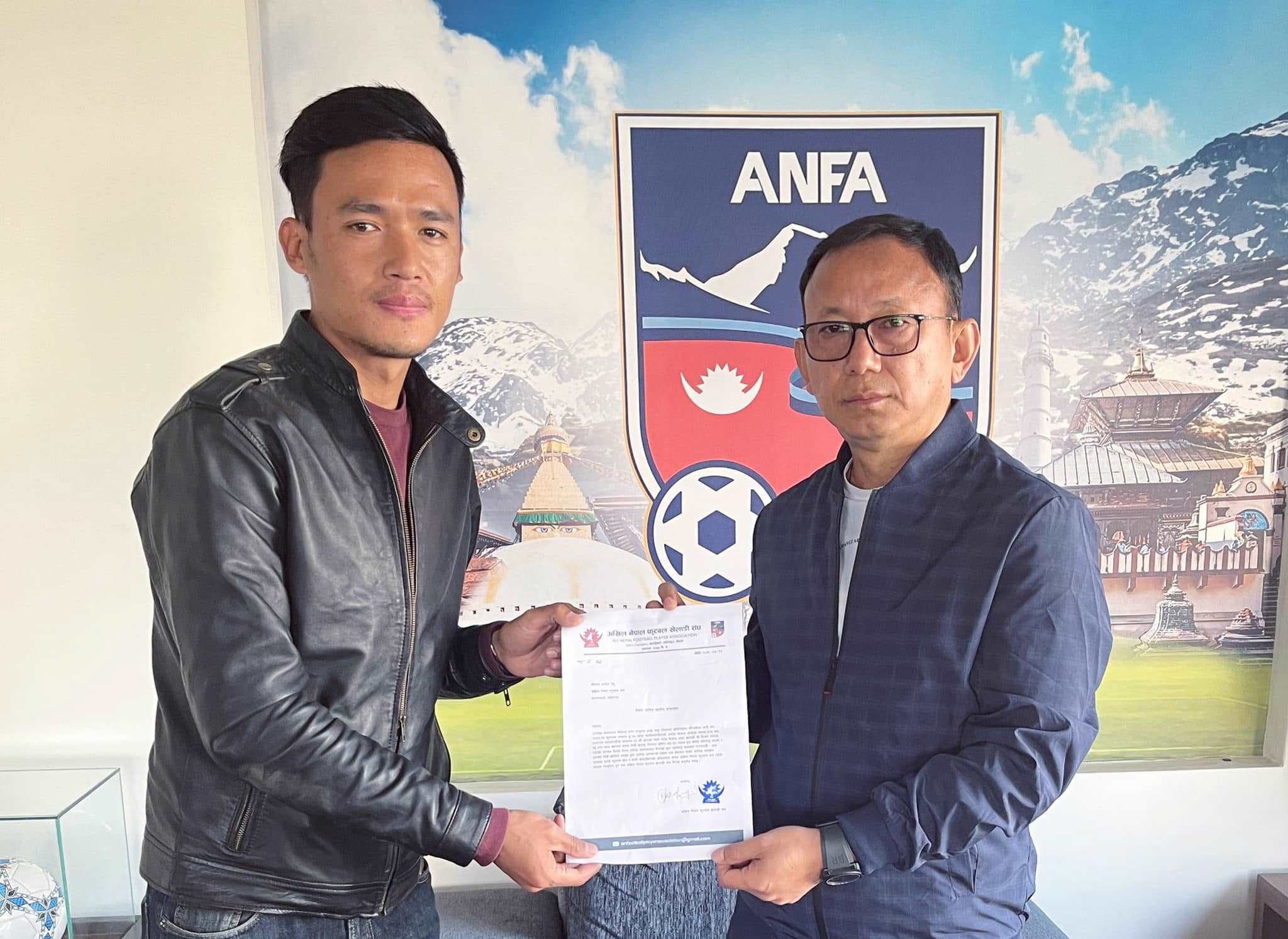 प्रिजेनलाई सहयोग गर्न एन्फा खेलाडी संघको माग