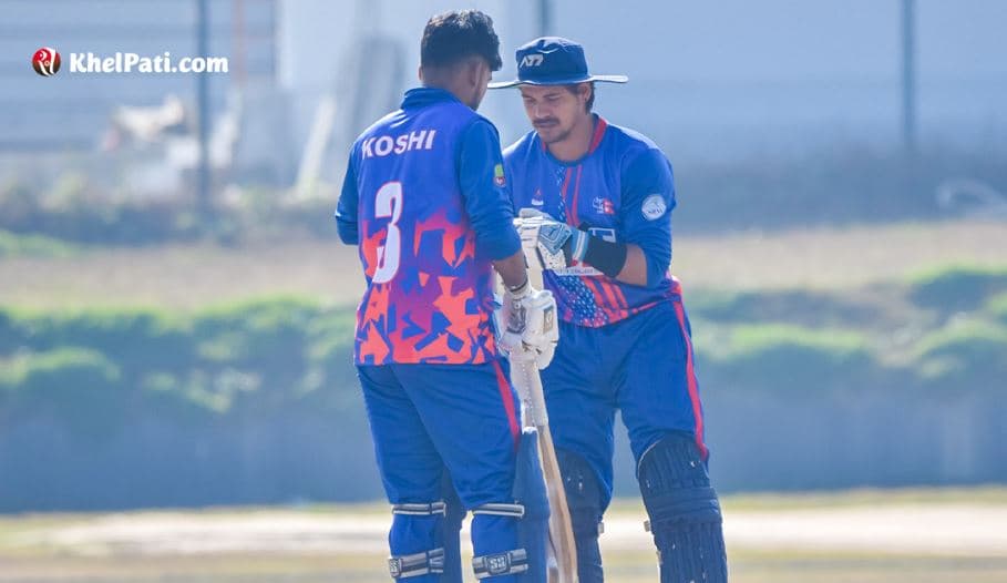 गण्डकीसँग कोशी २५ रनमै अल आउट