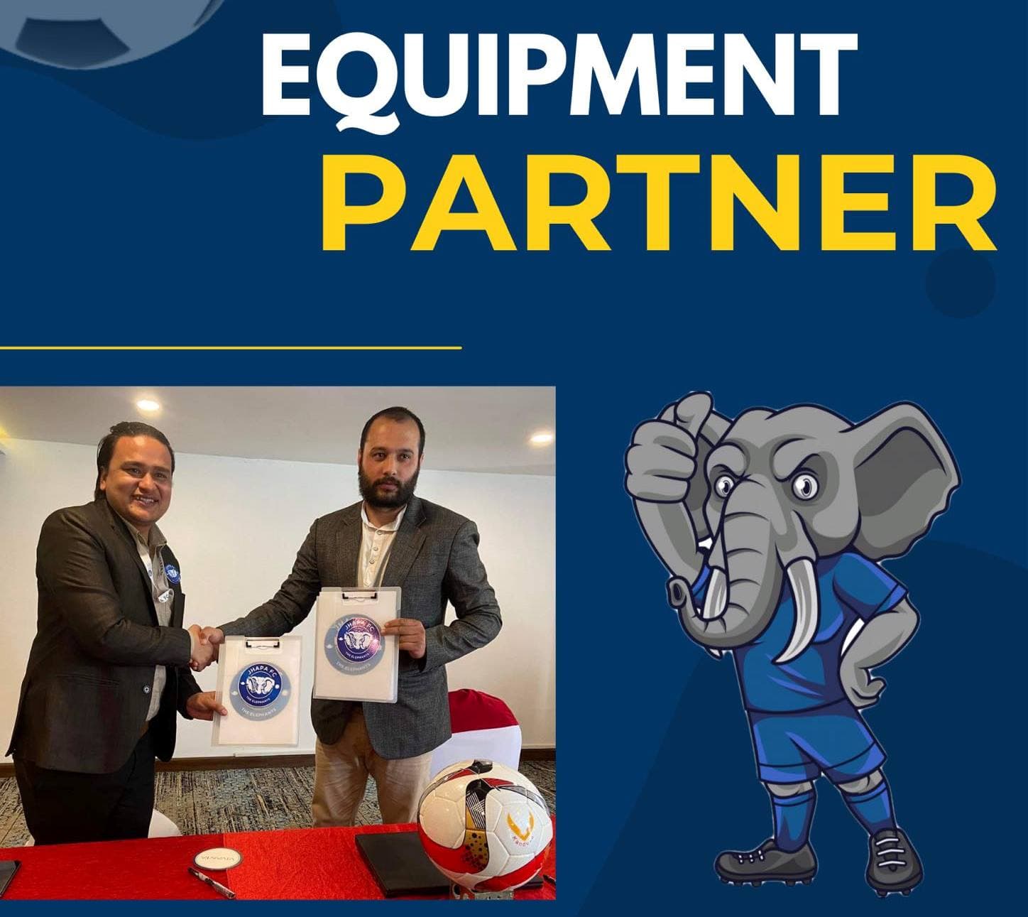 झापा एफसीको इक्विप्मेन्ट पार्टनर कन्दुका