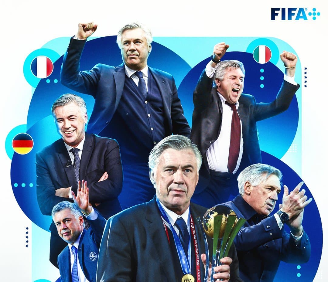 एन्सेलोटी ५ युरोपियन लिगको उपाधि जित्ने पहिलो प्रशिक्षक