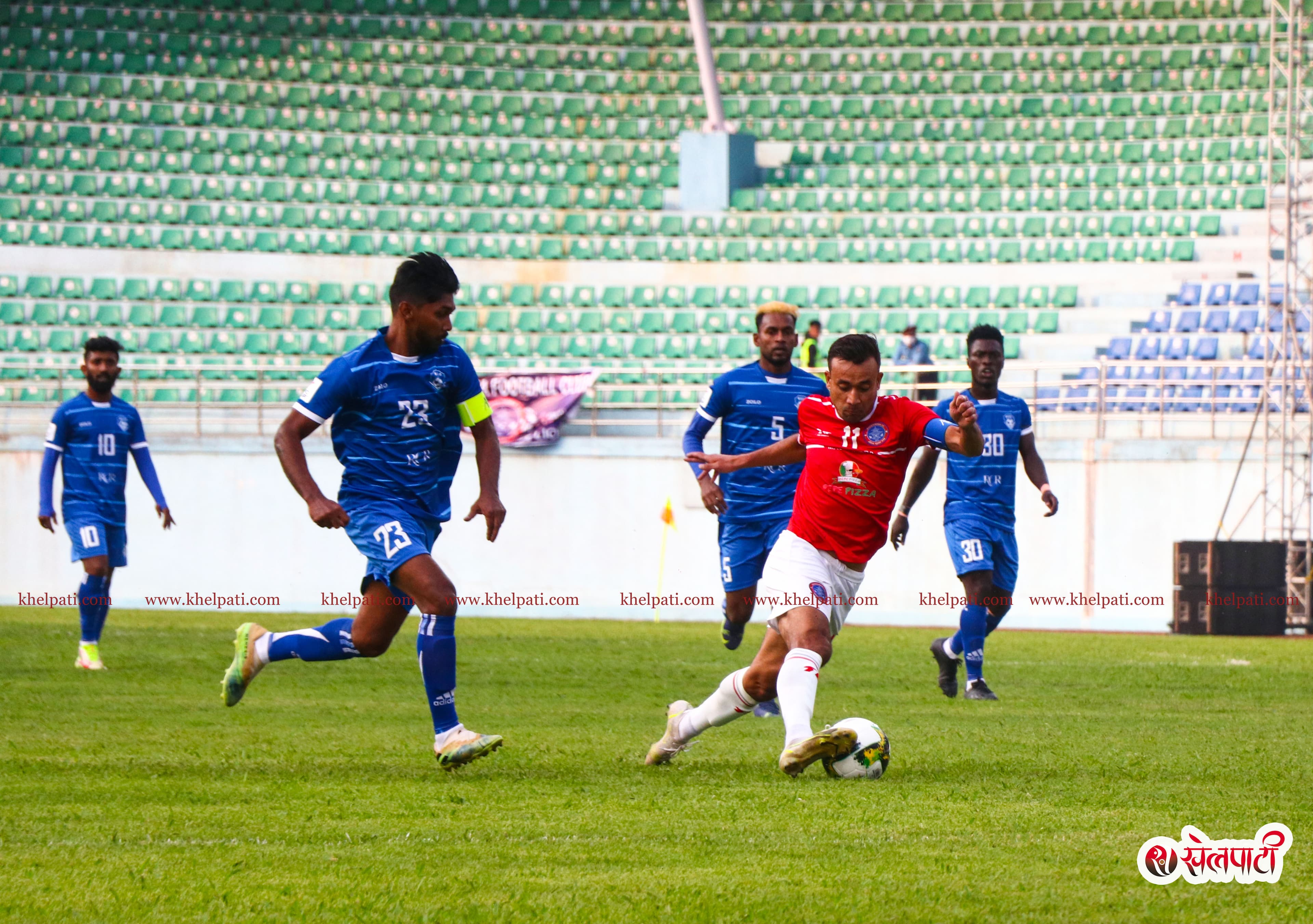 पहिलो हाफमा मछिन्द्र २-० ले पछाडी  