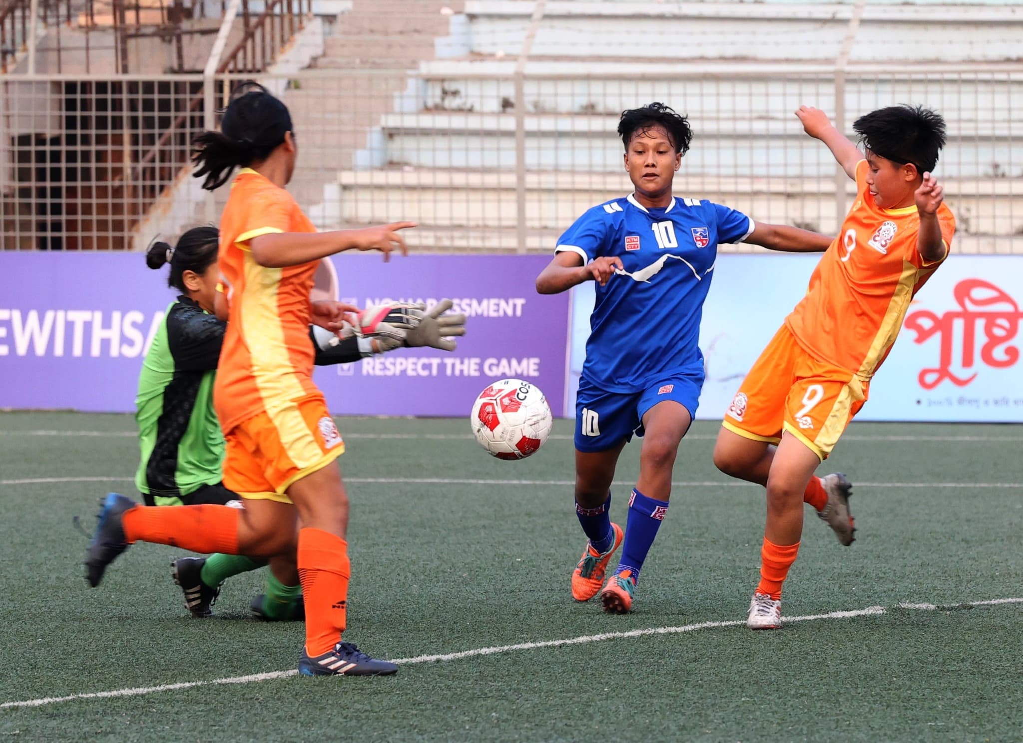 पहिलो हाफमा नेपाल र भुटानको बराबरी