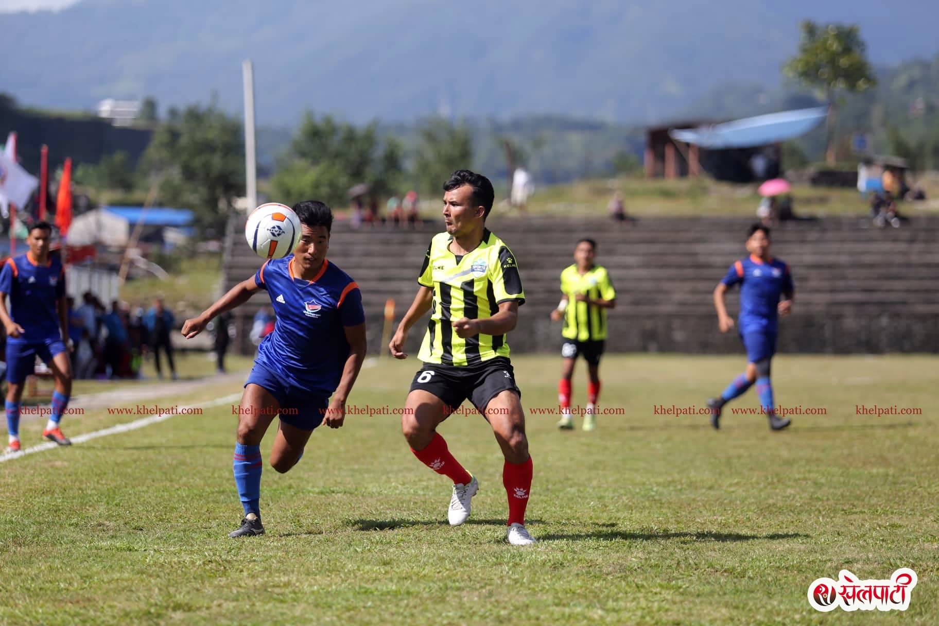 नवौं राष्ट्रिय खेलकुद : पुरुष फुटबलमा एनआरएनएको विजयी सुरुआत
