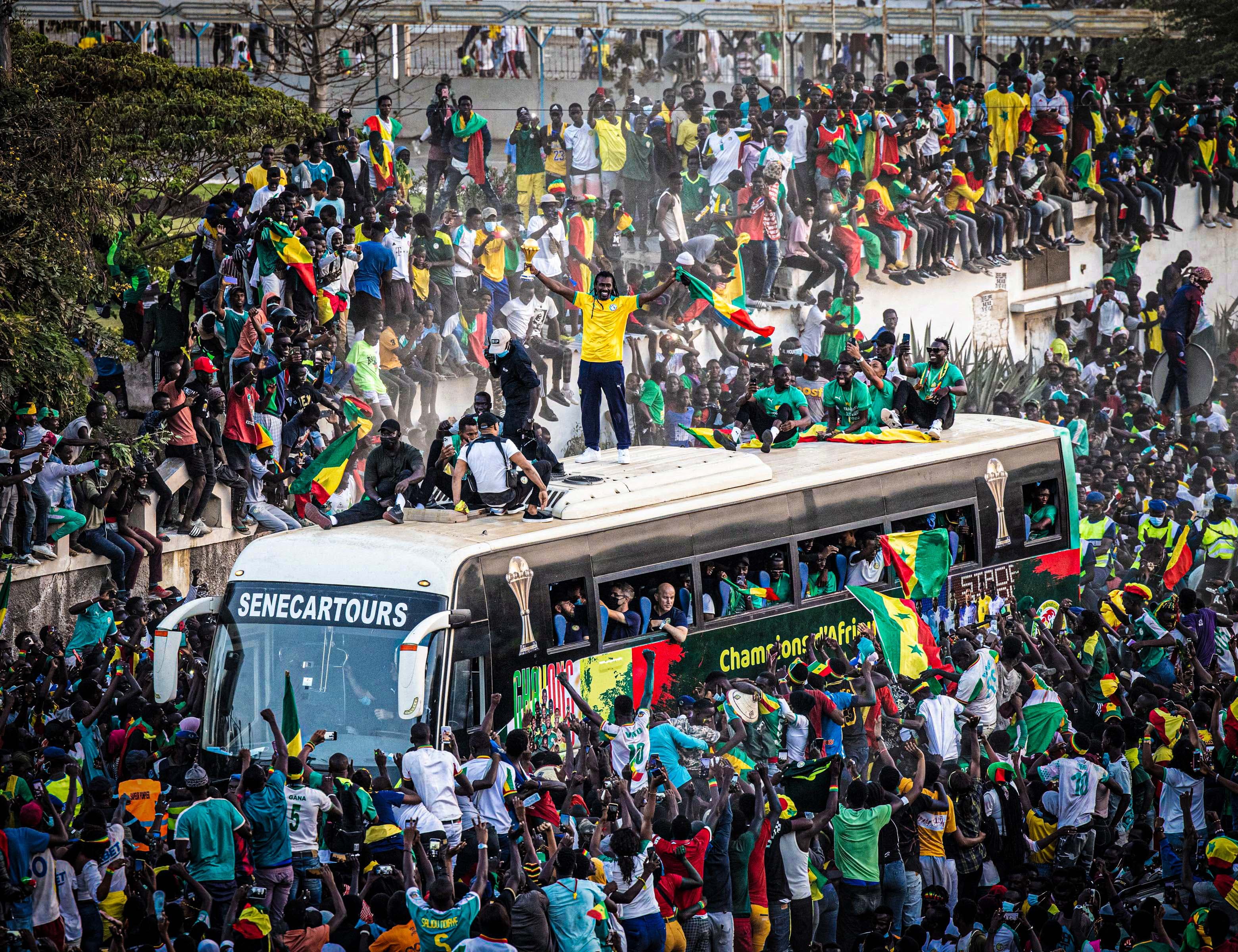 अफ्रीका कप विजेता टोलीलाई भव्य स्वागत