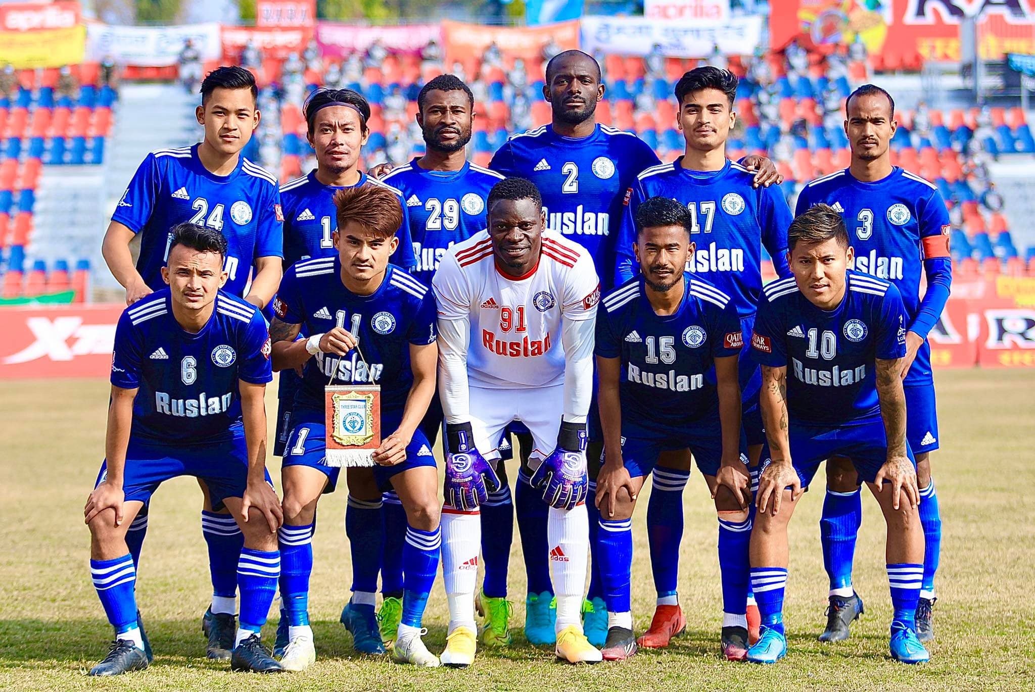 पहिलो हाफमा थ्री स्टार र ब्रिगेडको बराबरी