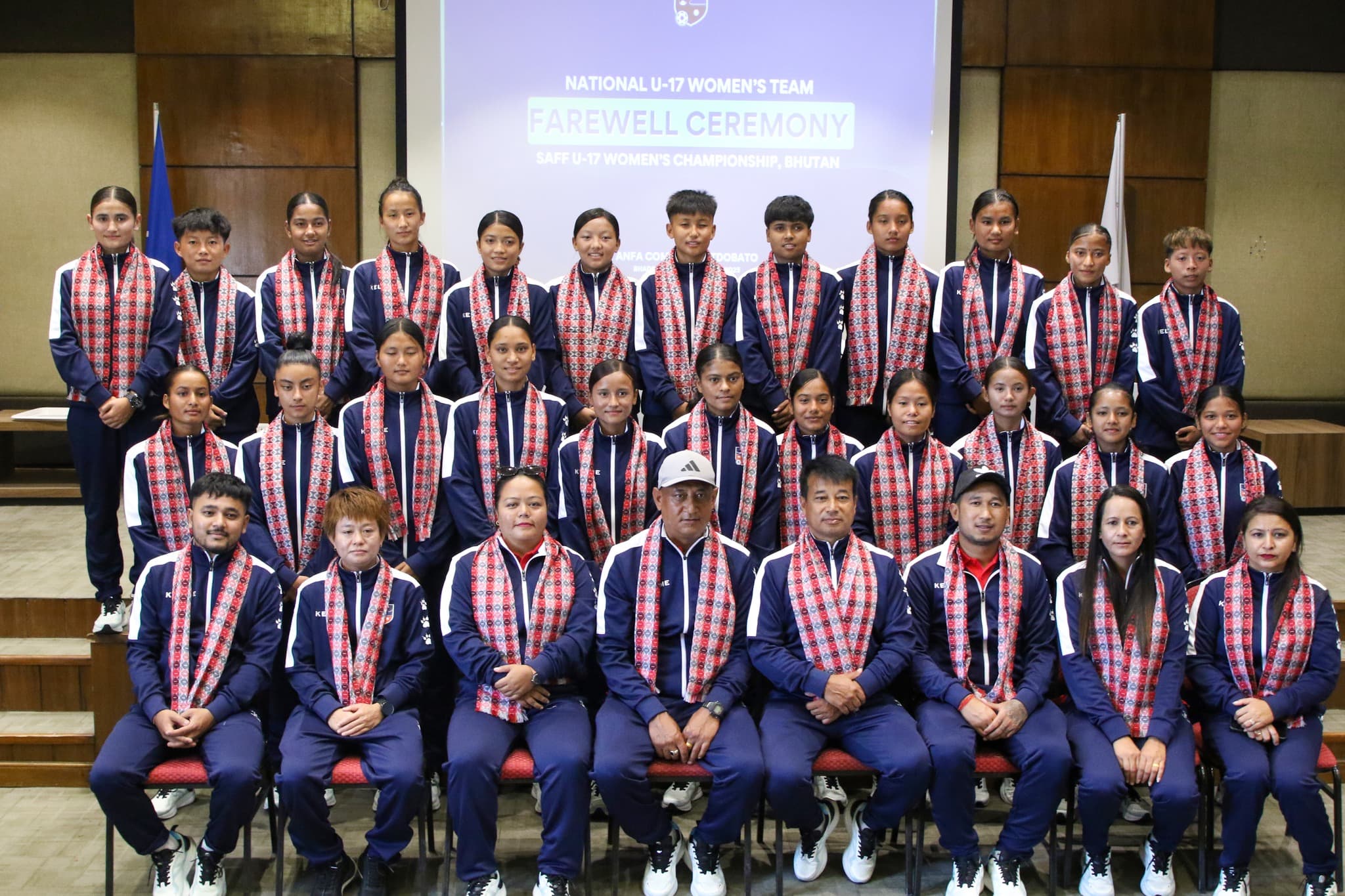 साफ यु–१७ महिला च्याम्पियनसिप खेल्न जाने टोलीलाई बिदाइ