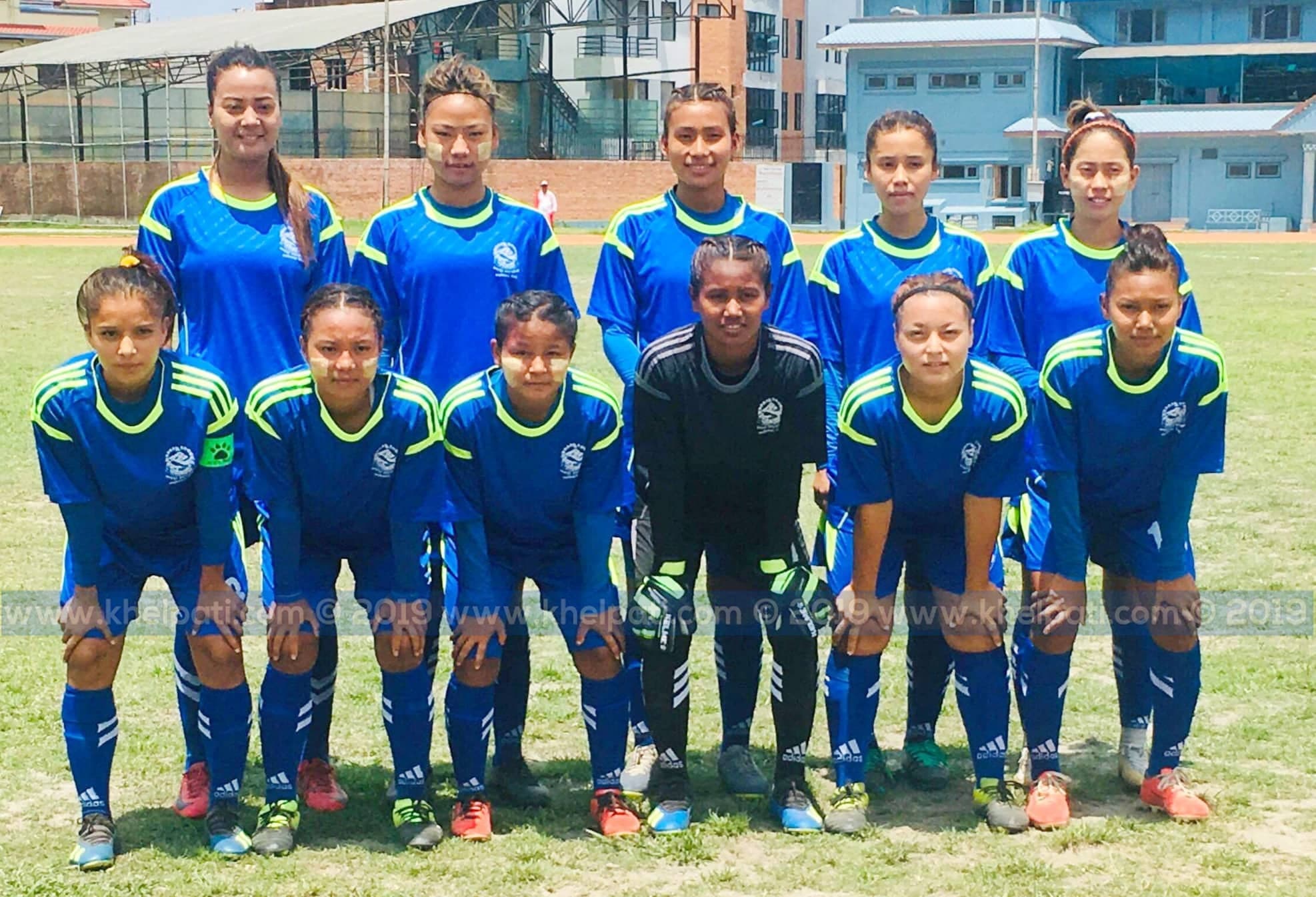 महिला फुटबलमा एकै टिमको २२ गोल !