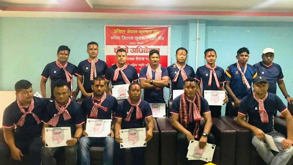 झापा फुटबल रेफ्री संघको अध्यक्षमा दनुवार