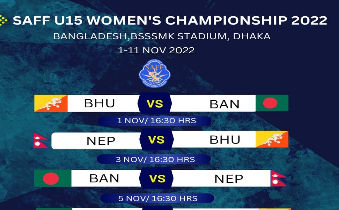 यू-१५ महिला साफ : नेपालको पहिलो प्रतिद्वन्दी भुटान