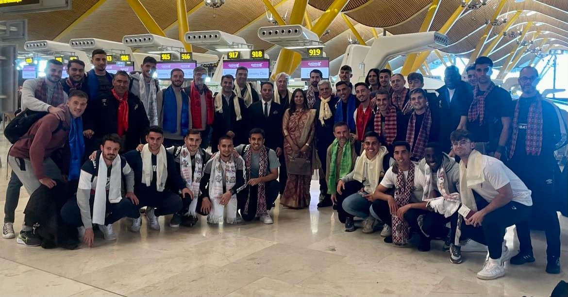 स्पेनिस क्लबको टोलीलाई राजदुत डा. ढकालद्वारा बिदाइ