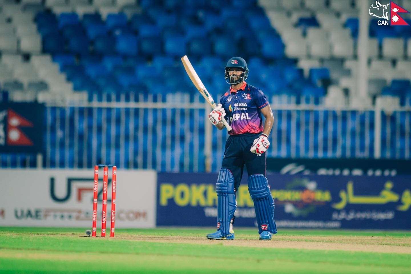 आसिफ र सन्दीपको शतकीय साझेदारी, वेस्ट इन्डिजलाई प्रतिस्पर्धात्मक लक्ष्य