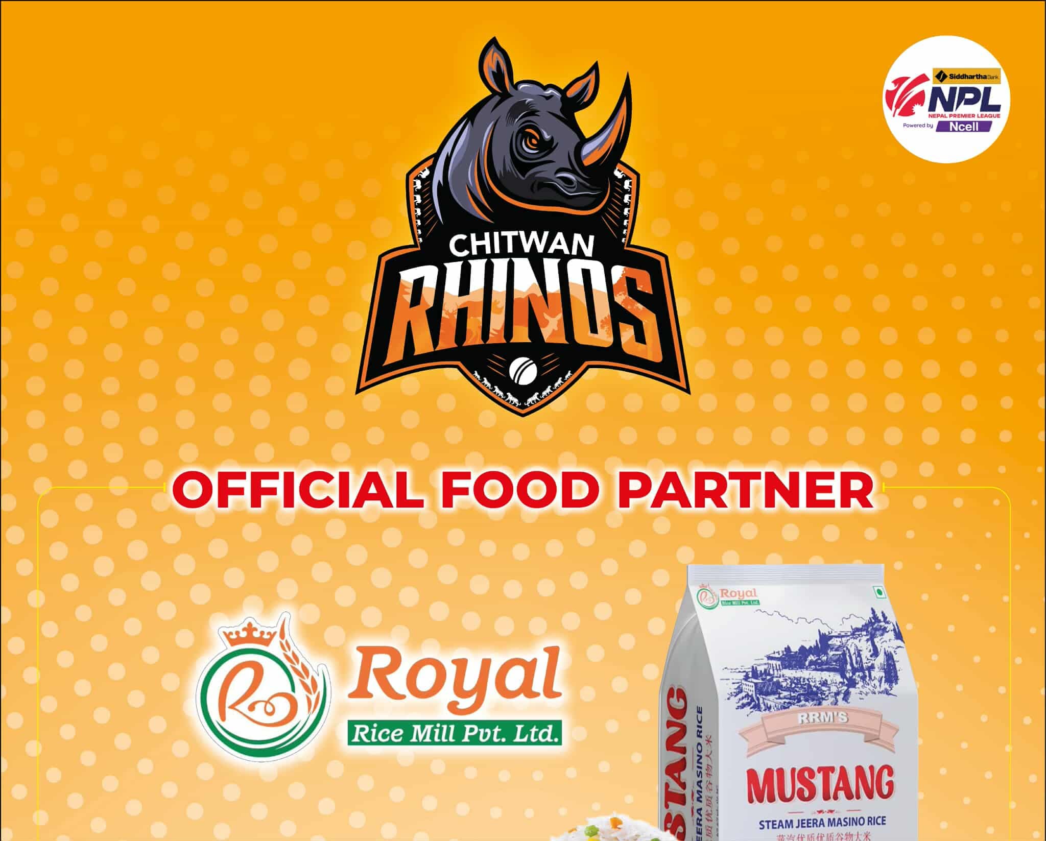 चितवन राइनोजको फुड पार्टनर मुस्ताङ राइस