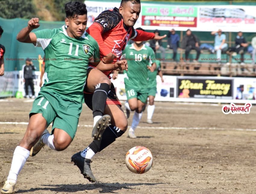 चेतनको निर्णायक गोलसँगै एनआरटी त्रिवेणी कपको क्वार्टरफाइनलमा