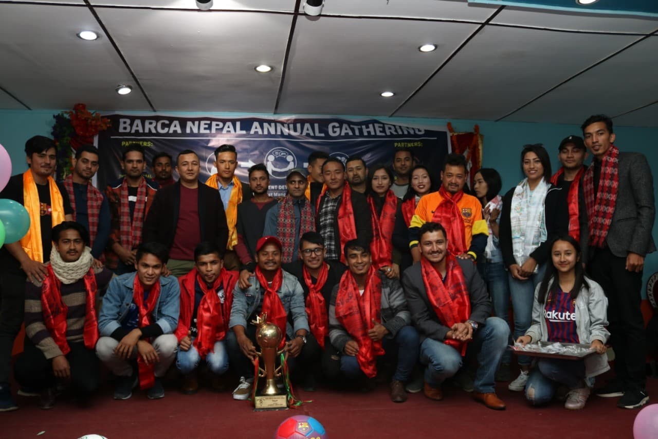 बार्सा नेपालद्वारा नैकाप गोल्डकप विजेता खेलाडी सम्मानित