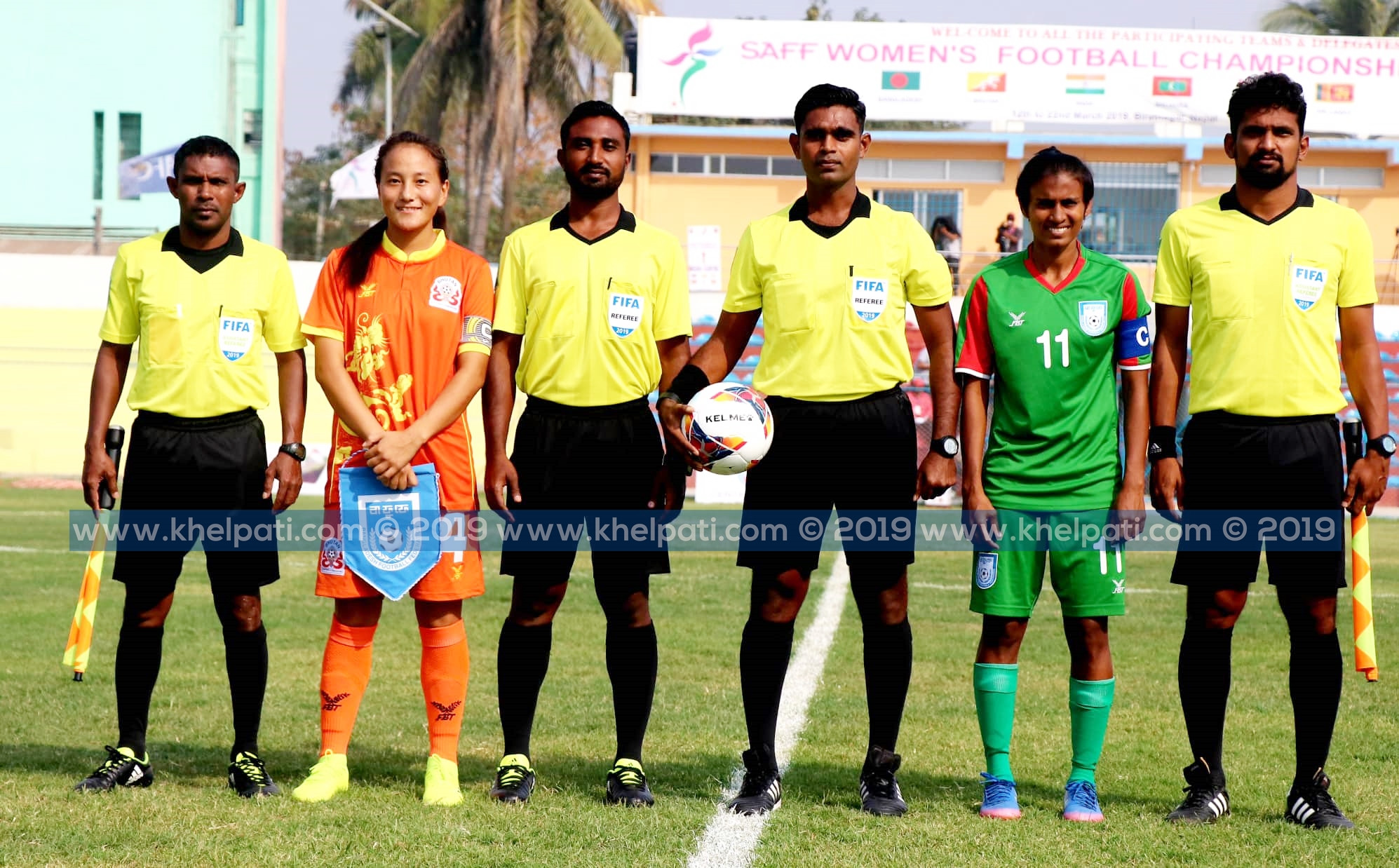 भुटान र बंगलादेश पहिलो हाफसम्म बराबर