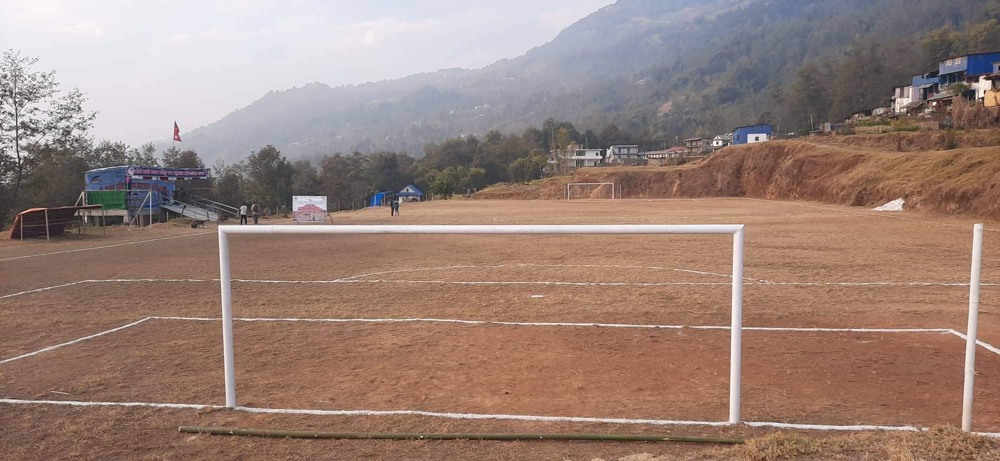 मादी नगर रनिङ कप फुटबलको तयारी पुरा