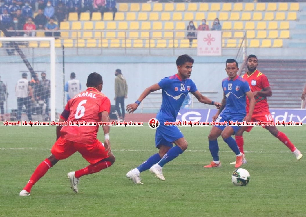 पहिलो हाफमा नेपाल र बंगलादेशको बराबरी