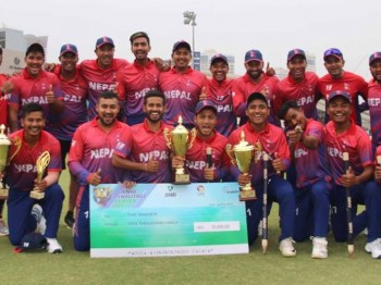 ऐतिहासिक सिरिज विजेता नेपाली टोली भोली स्वदेश फर्कने