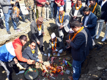 पोखरा रंगशालाको शिलान्यास, १३ औं साग अघि निर्माण सकिने