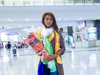भलिबल खेल्न सरस्वती हङकङमा