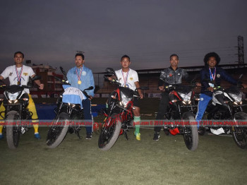 एक हप्ता भित्र खेलाडीलाई मोटरसाईकल !