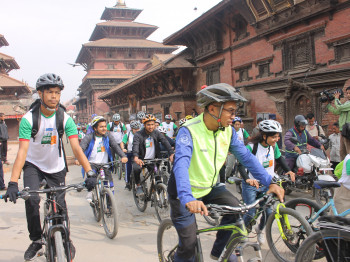 काठमाडौंमा हेरिटेज साईकल र्याली