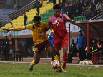 पहिलो हाफमा नेपाललाई १-० को अग्रता