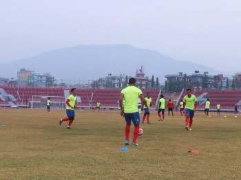 पोखरामा राष्ट्रिय फुटबल टोलीको प्रशिक्षण सुरु