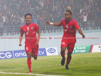 पहिलो हाफमा नेपाललाई २-० को अग्रता