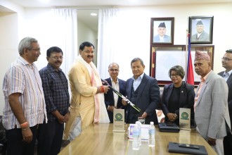 नेपाल हक्की संघलाई खेल सामाग्री सहयोग 