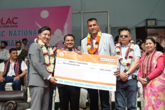मुख्य प्रशिक्षक जगदिश र उषा सम्मानित