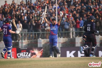 एकदिवसीय अन्तराष्ट्रियमा कुशलको पहिलो शतक