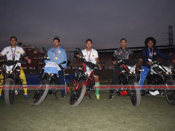एक हप्ता भित्र खेलाडीलाई मोटरसाईकल !